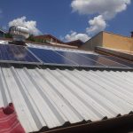 Instalação das placas solar fotovoltaica  no telhado